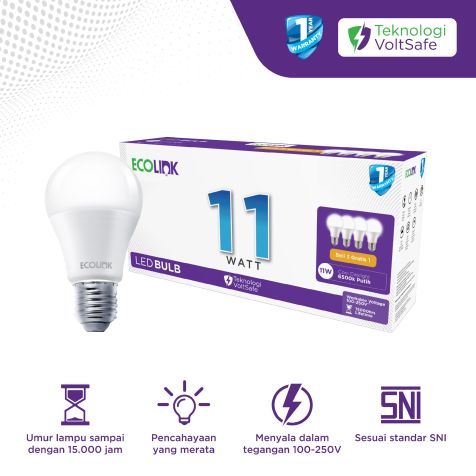 Ecolink LED Bulb Multipack 11W E27 6500K