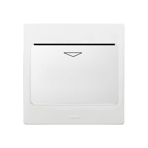 Legrand Mallia - hotel card switch - white - with frame