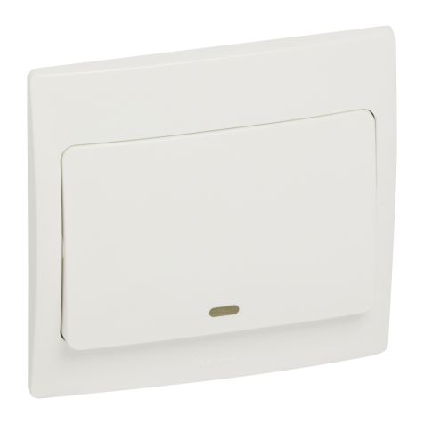 Legrand Mallia - DP switch 20AX with indicator - white - with frame