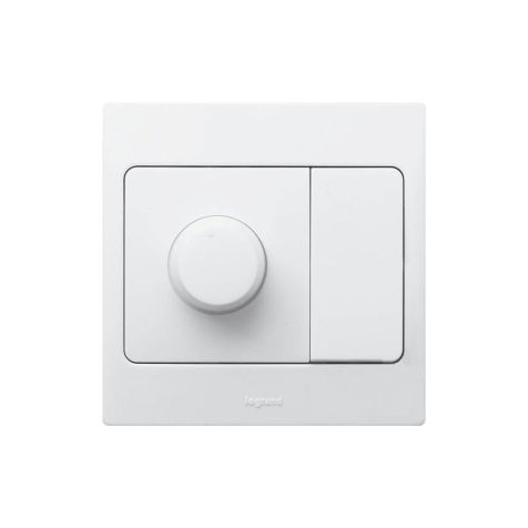 Legrand Mallia -  500W dimmer + 2W SW - white - with Frame