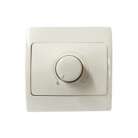 Legrand Mallia - 1000W dimmer - white - with frame