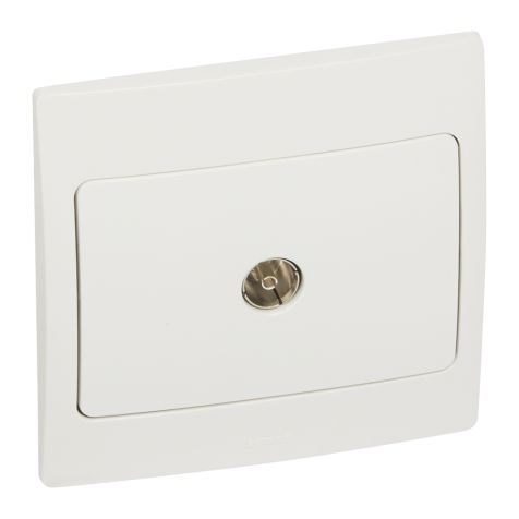 Legrand Mallia - TV socket female - white - with frame