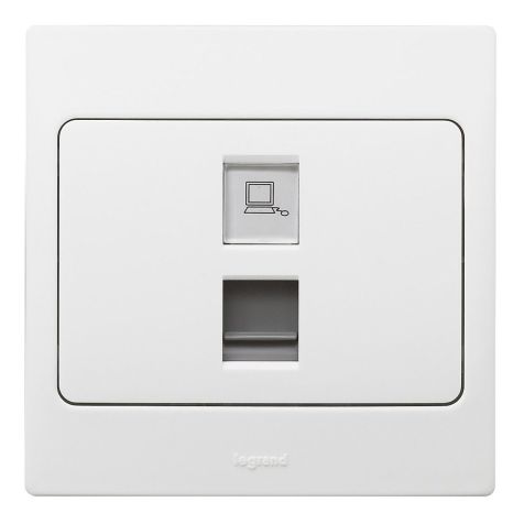 Legrand Mallia - RJ45 cat 5e - white - with frame