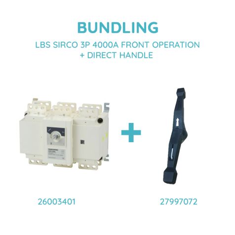 Socomec LBS SIRCO 3P 4000A FRONT OPERATION + DIRECT HANDLE - 26003401+ 27997072