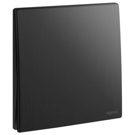 Legrand Mallia Senses 1G 1W 16AX switch, Brushed Black - 281000BB