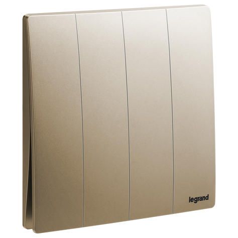 Legrand Mallia Senses 4G 1W 16AX switch, Dark Bronze - 281006DB