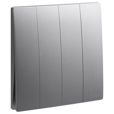 Legrand Mallia Senses 4G 1W 16AX switch, Dark Silver - 281006DS
