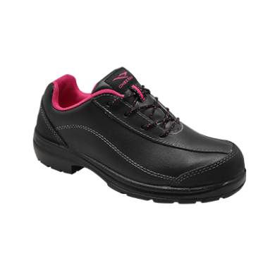 Cheetah safety shoes - Women - Low cut lace up shoes - Black