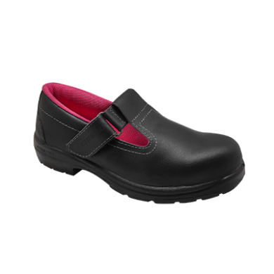 Cheetah safety shoes - Women - low cut shoes with velcro straps - Black