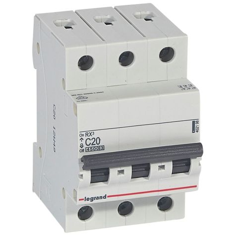 Legrand MCB RX3 3P C20 4500A - 402198