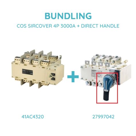 Socomec COS SIRCOVER 4P 3200A + DIRECT HANDLE - 41AC4320 + 27997042