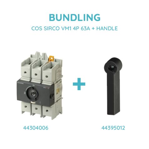 Socomec COS SIRCO VM1 4P 63A + HANDLE - 44304006 + 44395012
