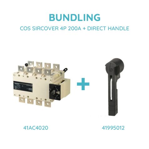 Socomec COS SIRCOVER 4P 200A + DIRECT HANDLE - 41AC4020 + 41995012
