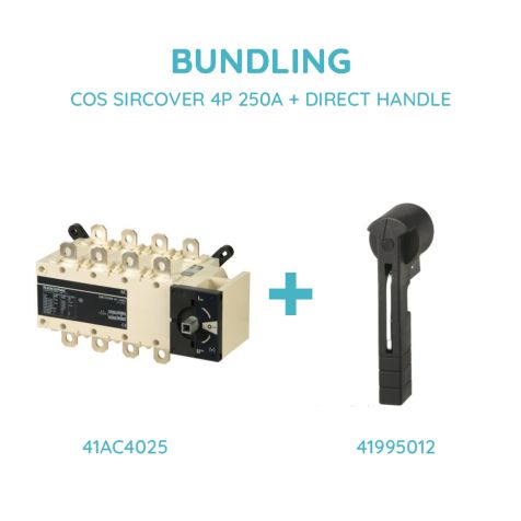 Socomec COS SIRCOVER 4P 250A + DIRECT HANDLE - 41AC4025 + 41995012