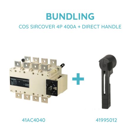 Socomec COS SIRCOVER 4P 400A + DIRECT HANDLE - 41AC4040 + 41995012