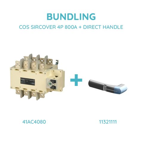 Socomec COS SIRCOVER 4P 800A + DIRECT HANDLE - 41AC4080 + 11321111