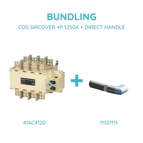 Socomec COS SIRCOVER 4P 1250A + DIRECT HANDLE - 41AC4120 + 11321111