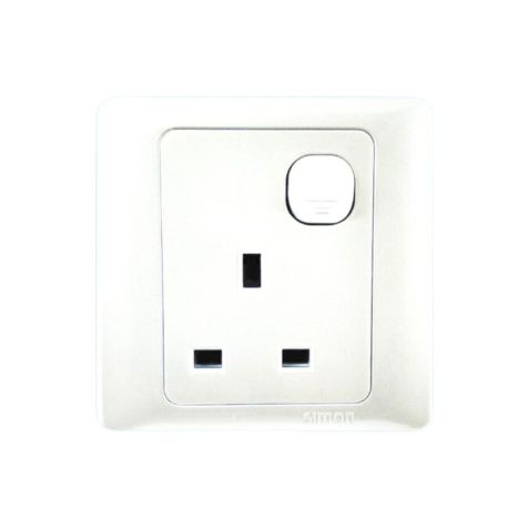 Simon 13A 1 GANG FLAT PIN SWITCHED - 51382SI-MA