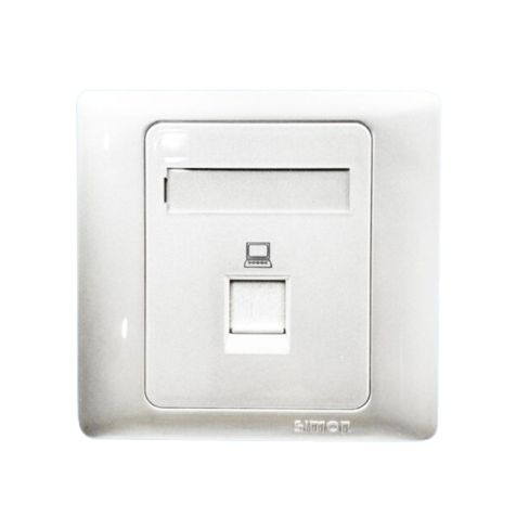 Simon 1 GANG CAT 6 DATA OUTLET - 55217SCH-CH