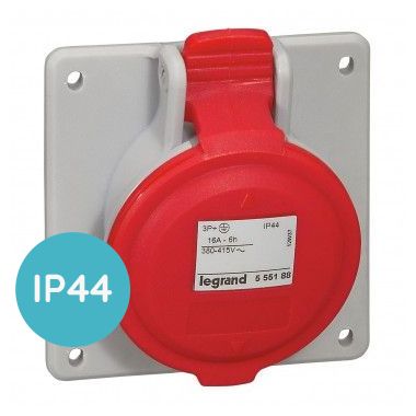 Legrand P17 Panel Mounting  32A 3P+E 380/415V Ip44 - 555288