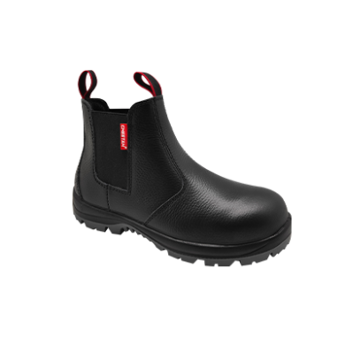 Cheetah safety shoes - Rebound - Ankle boots with elastic sides - Black