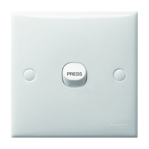 Schneider S-Classic - bell press switch - 1 gang - white - E31_1RBPRPA_WE