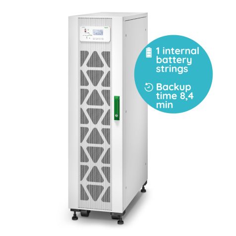 Schneider Easy UPS 3S 10 kVA 400V 3:3 UPS, 1 internal 7Ah modular battery string, expandable to 3 