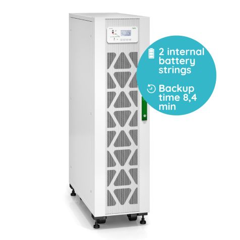 Schneider Easy UPS 3S 10 kVA 400V 3:3 UPS, 2 internal 7Ah modular battery strings, expandable to 3 