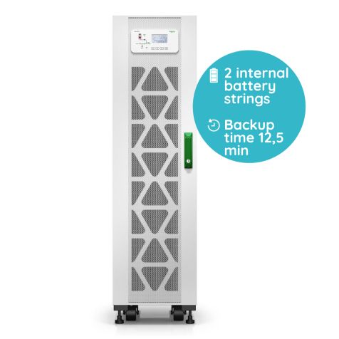 Schneider Easy UPS 3S 15 kVA 400V 3:3 UPS, 2 internal 7Ah modular battery strings, expandable to 3 