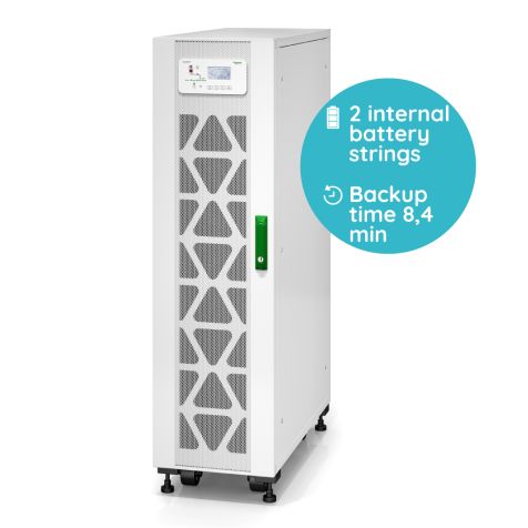 Schneider Easy UPS 3S 20 kVA 400V 3:3 UPS, 2 internal 7Ah modular battery strings, expandable to 3 