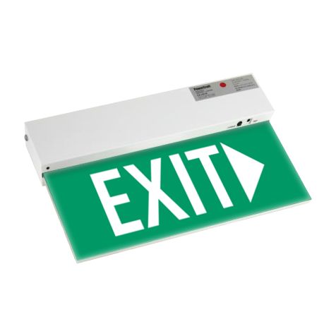 Powercraft Emergency Exit Sign with Direction to Right (Double Sided - Slim Led)