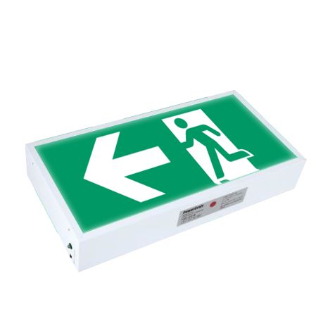Powercraft Emergency Exit Running Man with Direction to Left (Single Sided - Surface Box Led)