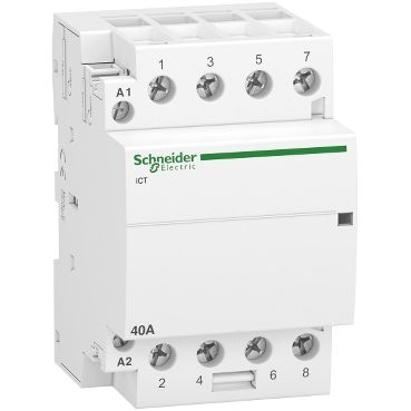 Schneider Acti 9 contactor iCT - 40A - 4 NO - 4P - 220..240 V AC - A9C20844