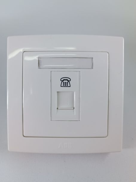 ABB 1 gang telephone outlet. RJ11 - AC321