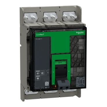 Schneider Circuit breaker, ComPacT NS800N, 50kA at 415VAC, 3P, fixed, manually operated, MicroLogic 2.0 control unit, 800A - C080N320FM