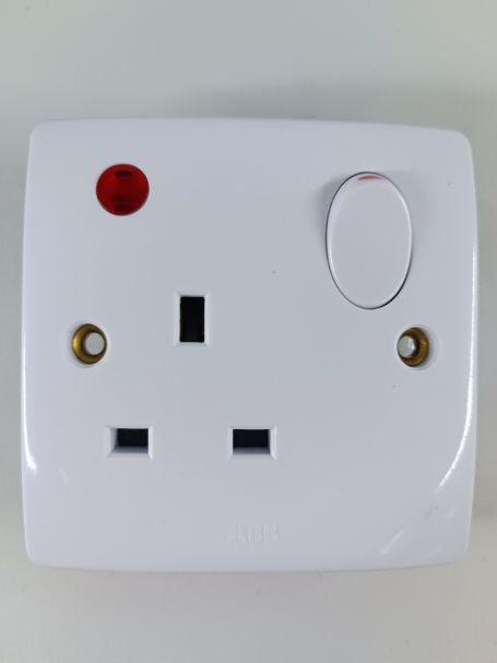 ABB 1G 13A 3 Pin Switched Socket With Indicator LED - CSO133