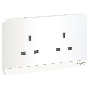 Schneider AvatarOn, Socket Outlet, 2 x 3P, White - E83T426_WE
