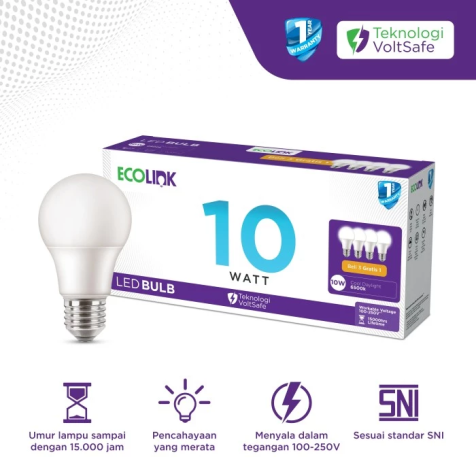 Ecolink LED Bulb Multipack 10W E27 6500K