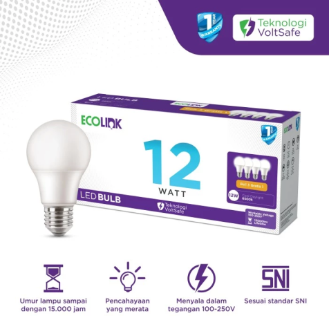 Ecolink LED Bulb Multipack 12W E27 6500K