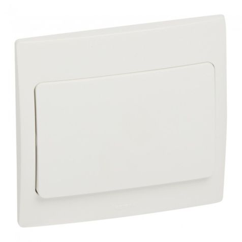 Legrand Mallia - Single pole switch - 1G - intermediate - white - with frame - 281008