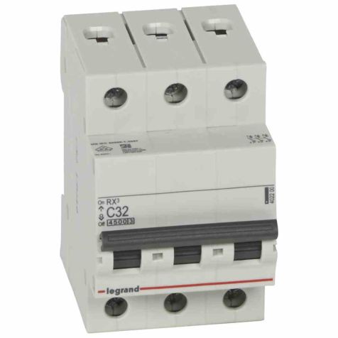 Legrand MCB RX3 PIN 4500A 3 MOD C32 3P
