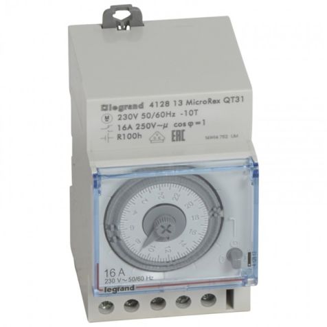 Legrand Programmable time switch - 100h working reserve - horiz. dial - daily prog. - 412813