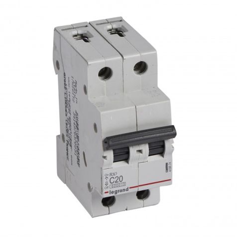 Legrand RX3 MCB 2P C20 6000A - 419874