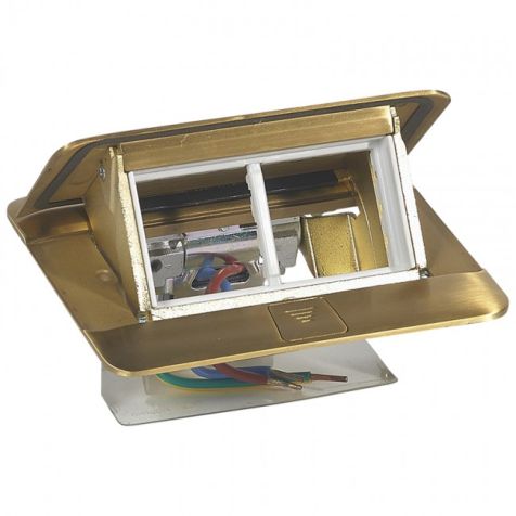 Legrand Popup Brass 4 Modul Stop Kontak Lantai - 054016