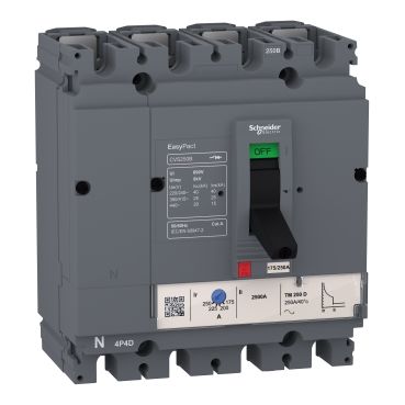 Schneider MCCB EasyPact CVS 100F - TM50D - 50 A - 4 poles 3d - circuit breaker - LV510344