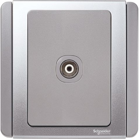 Schneider Neo, TV Socket, Grey Silver - E3031TV_GS