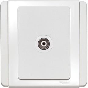 Schneider Neo, TV Socket, White - E3031TV_WW