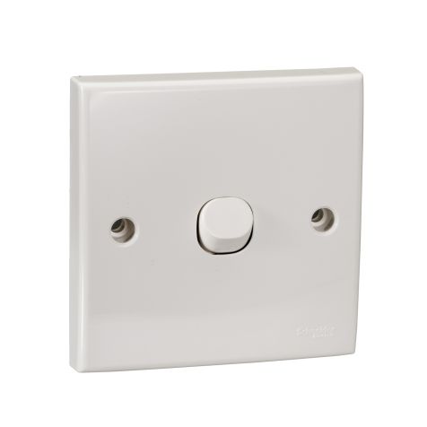 Schneider S-Classic, Switch, 1G, 1W, White - E31_1_2AR_WE_G3
