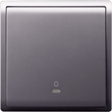 Schneider Pieno, Bell Press Switch, 1G, 10A, 250V, Lavendar Silver - E8231BPL1_LS_G1