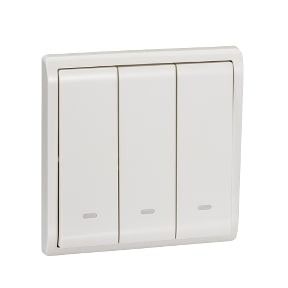 Schneider Pieno, Switch, 2G, 10A, 250V, Momentary Switch with Fluorsecent Locator, White - E8232PRL1F_WE_G3